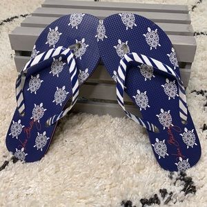 Blue Turtle Vera Bradley Flip Flops